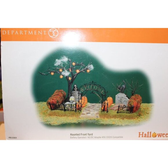 Dept 56 Snow Village Halloween - Haunted Front Yard - #52924 - Picture 1 of 6